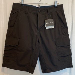 NWT Eddie Bauer Men’s Travex Horizon Shorts 10"  Size 32 Carbon Gray Nylon